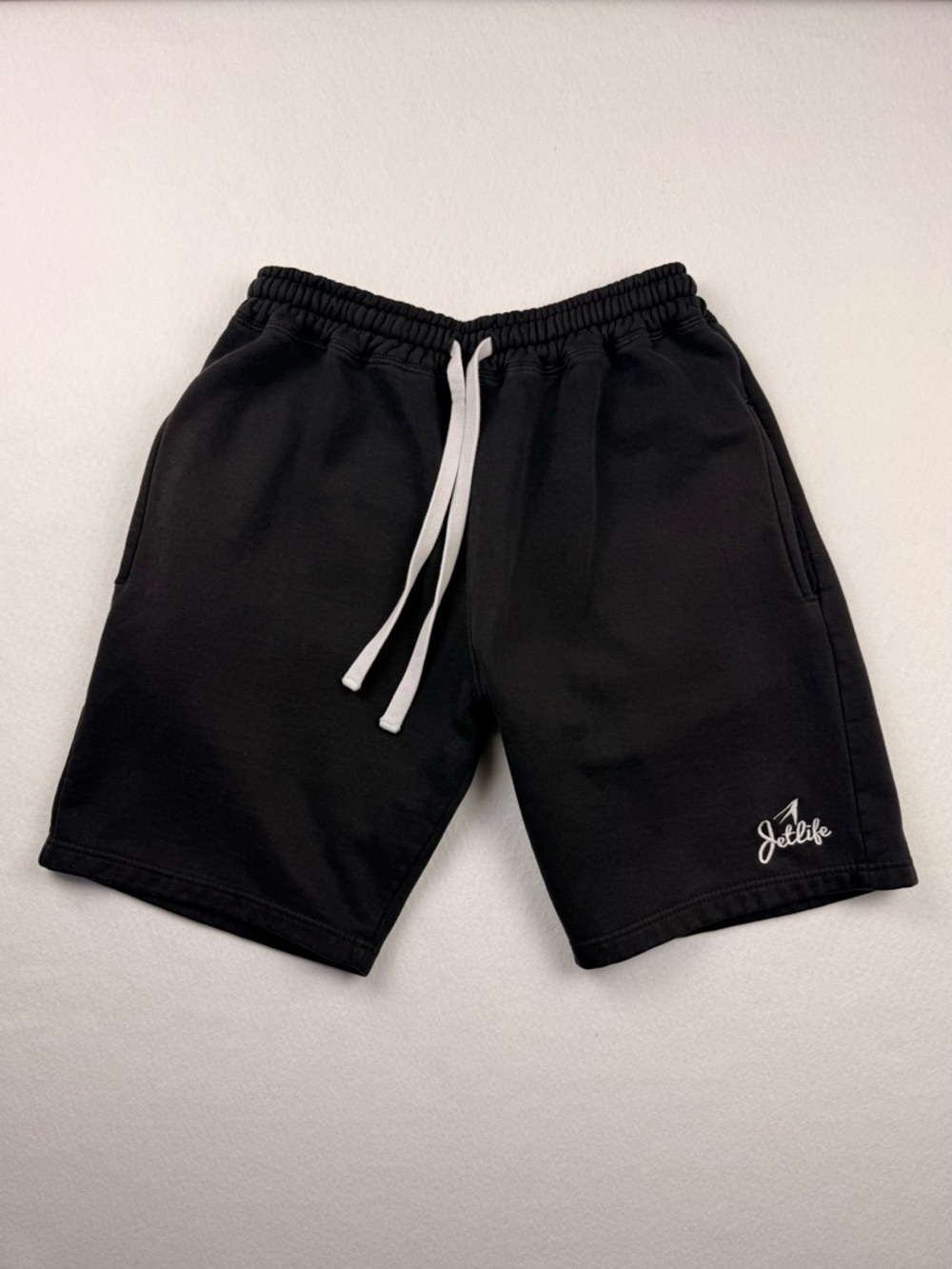 Jetlife Apparel Black Fleece Drawstring Shorts Men’s Size XL Curren$y